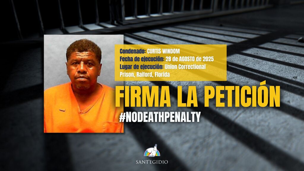 Petición para detener la ejecución de Curtis Windom, prevista para el 28 de agosto en Florida